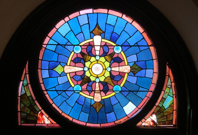 Stone Chapel stained glass.