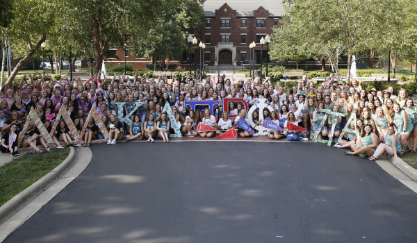 Sororities on bid day.