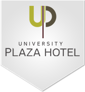 University Plaza Hotel & Convention Center logo.