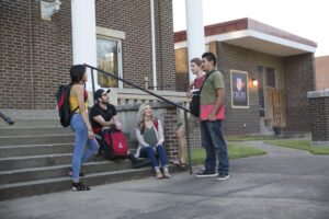 Students outside of Drury Go campus in Monett